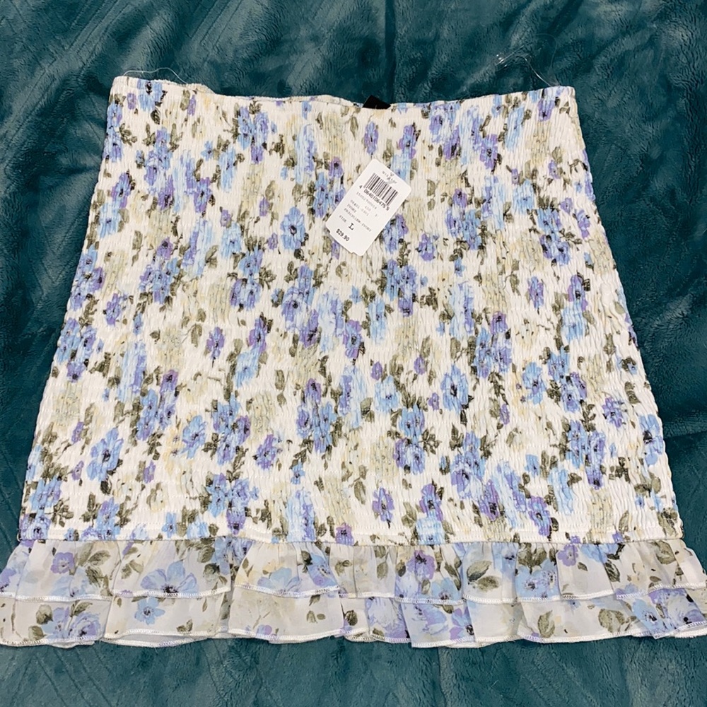 Floral high waisted skirt